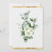 Waterverf Eucalyptus Groene Baby Shower Kaart (Achterkant)