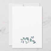 Waterverf Eucalyptus Groene Bruids Brunch Kaart (Achterkant)