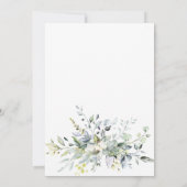 Waterverf Eucalyptus Groene BRUIDSLUNCH Kaart (Achterkant)