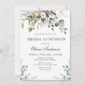 Waterverf Eucalyptus Groene BRUIDSLUNCH Kaart (Voorkant)