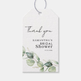 Waterverf Eucalyptus Groene Bruiloft Feest Cadeaulabel