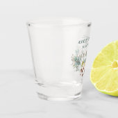 Waterverf Eucalyptus Groene bruiloft Shot Glas (Links)