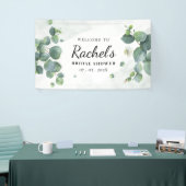 Waterverf Eucalyptus Groene Bruiloftsborrel Spandoek (Beurs)