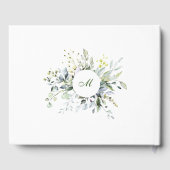 Waterverf Eucalyptus Groene Bruiloftsdouche Gastenboek (Achterkant)