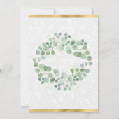Waterverf Eucalyptus Groene Bruiloftsdouche Kaart (Achterkant)
