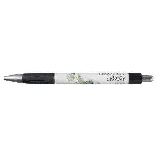 Waterverf Eucalyptus Groene Bruiloftsdouche Pen (Voorkant)
