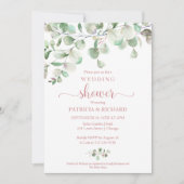 Waterverf Eucalyptus Groene Couples Shower Kaart (Voorkant)