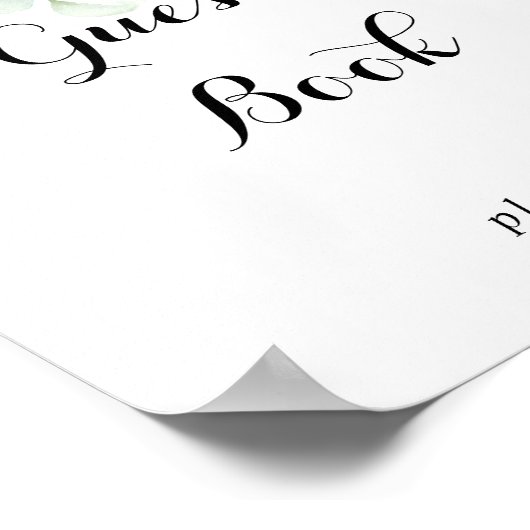 Waterverf Eucalyptus Groene Gastensignering Poster (Hoek)