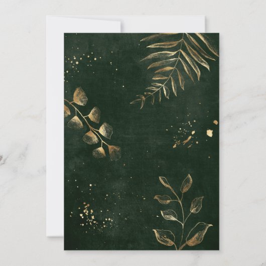 Waterverf Eucalyptus Groene Gebieden Goud Neustra  Kaart (Achterkant)