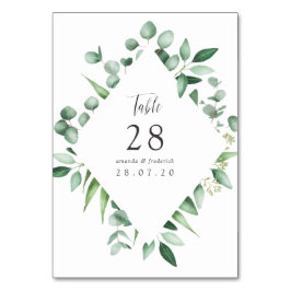 Waterverf Eucalyptus Groene Huwelijk Kaart