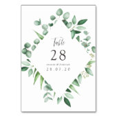 Waterverf Eucalyptus Groene Huwelijk Kaart (Achterkant)