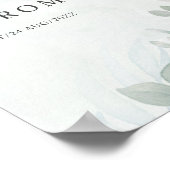 Waterverf Eucalyptus Groene Huwelijk Poster (Hoek)