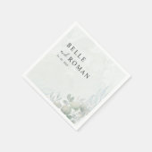 Waterverf Eucalyptus Groene Huwelijk Servet (Hoek)