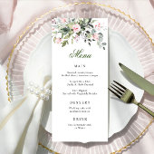 Waterverf Eucalyptus Groene Huwelijksdiner Menu