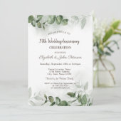 Waterverf Eucalyptus Groene Huwelijksverjaardag Kaart (Staand voorkant)
