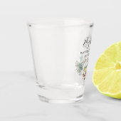 Waterverf Eucalyptus Groene Jonggezellenfeest Shot Glas (Links)