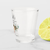 Waterverf Eucalyptus Groene Jonggezellenfeest Shot Glas (Rechts)