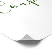 Waterverf Eucalyptus Groene Koppels Bruisparty Bor Poster (Hoek)