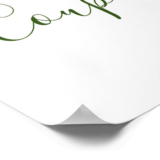 Waterverf Eucalyptus Groene Koppels Bruisparty Bor Poster (Hoek)