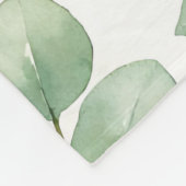 Waterverf Eucalyptus Groene Patroon Fleece Deken (Hoek)