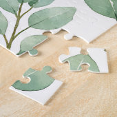 Waterverf Eucalyptus Groene Patroon Legpuzzel (Zijkant)
