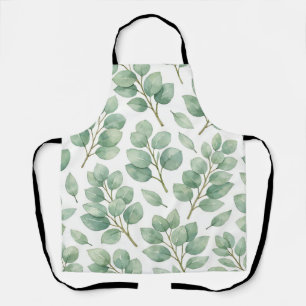 Waterverf Eucalyptus Groene Patroon Schort