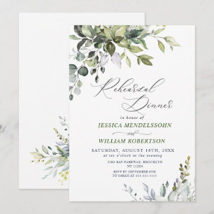 Waterverf Eucalyptus Groene Proef Diners Kaart