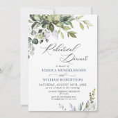 Waterverf Eucalyptus Groene Proef Diners Kaart (Voorkant)