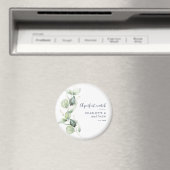 Waterverf Eucalyptus Groene Scriptuur Trouwfeest Magneet (Insitu (Vaatwasser))