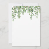 Waterverf Eucalyptus Groene Viering Van Het Leven Kaart (Achterkant)