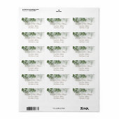Waterverf Eucalyptus Groenelementen Etiket (Full Sheet)