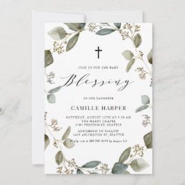 Waterverf Eucalyptus grote Baby Kaart