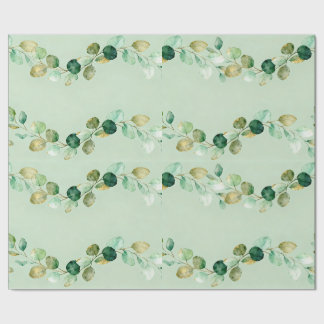 Waterverf Eucalyptus Guirlande Patroon Cadeaupapier