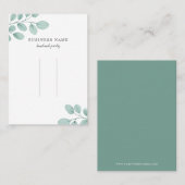 Waterverf Eucalyptus Hair Clip Barrette-beeldscher Visitekaartje (Voorkant / Achterkant)