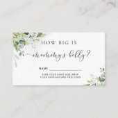 Waterverf eucalyptus hoe groot is de buik van mama informatiekaartje (Voorkant)