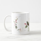 Waterverf Eucalyptus Holly Berry Glitter Holiday Koffiemok (Links)