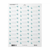Waterverf Eucalyptus Huwelijk Retouradres Etiket (Full Sheet)