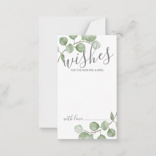 Waterverf Eucalyptus Huwelijksadvies en wensen Advieskaart
