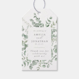 Waterverf Eucalyptus Huwelijksgunsten Cadeaulabel