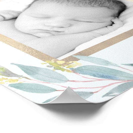 Waterverf Eucalyptus, ik ben een kind van God Poster (Hoek)