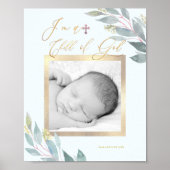 Waterverf Eucalyptus, ik ben een kind van God Poster (Voorkant)