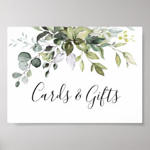 Waterverf Eucalyptus Kaarten & Cadeaus Huwelijksbo Poster
