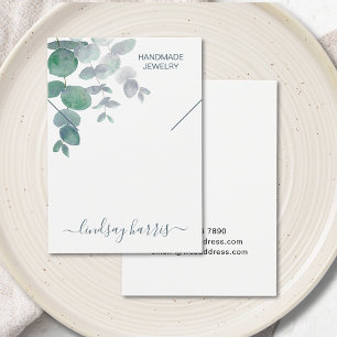 Waterverf Eucalyptus Ketting Display Card Visitekaartje