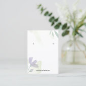 Waterverf Eucalyptus Kraft Oorbel Display Logo Visitekaartje (Staand voorkant)