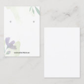 Waterverf Eucalyptus Kraft Oorbel Display Logo Visitekaartje (Voorkant / Achterkant)