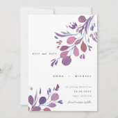 Waterverf Eucalyptus laat de datumkaart opslaan Kaart (Voorkant)