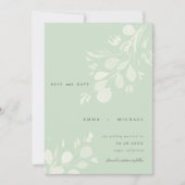 Waterverf Eucalyptus laat de Kaart Datum opslaan (Voorkant)