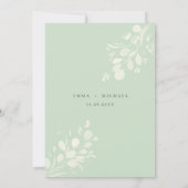 Waterverf Eucalyptus laat de Kaart Datum opslaan (Achterkant)