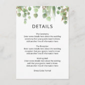 Waterverf Eucalyptus laat gouden olievlekken Informatiekaartje (Voorkant)