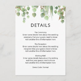 Waterverf Eucalyptus laat gouden olievlekken Informatiekaartje